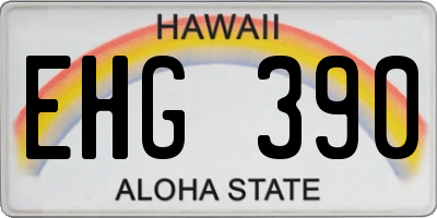 HI license plate EHG390