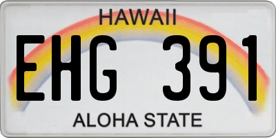 HI license plate EHG391