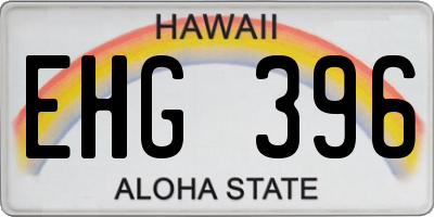 HI license plate EHG396