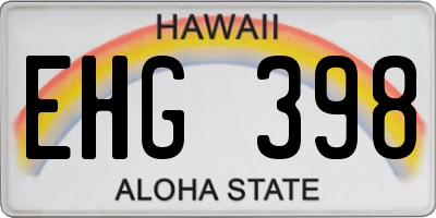 HI license plate EHG398