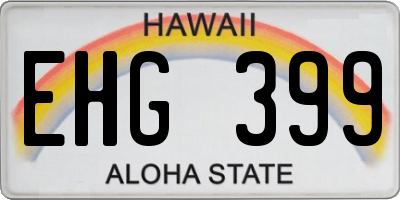 HI license plate EHG399