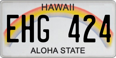 HI license plate EHG424