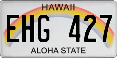 HI license plate EHG427