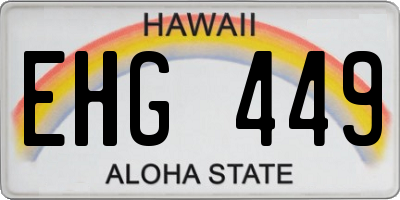 HI license plate EHG449
