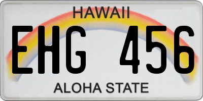 HI license plate EHG456