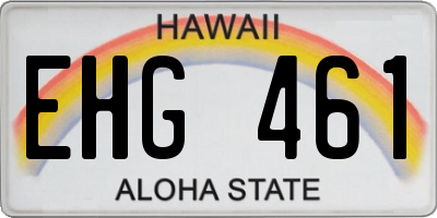 HI license plate EHG461