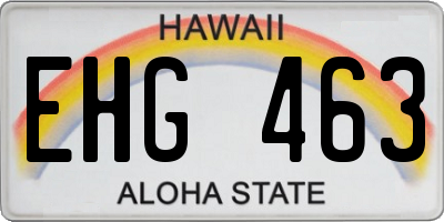 HI license plate EHG463