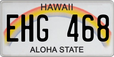 HI license plate EHG468
