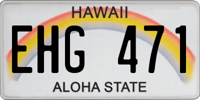 HI license plate EHG471