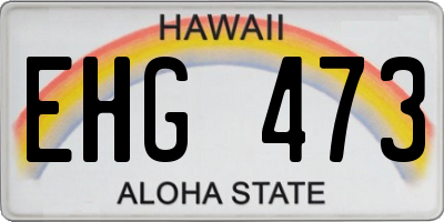 HI license plate EHG473