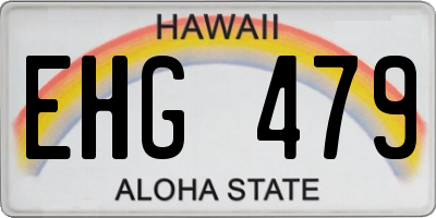 HI license plate EHG479