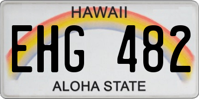 HI license plate EHG482