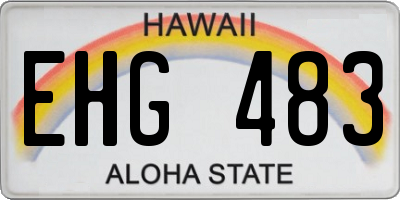HI license plate EHG483