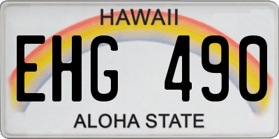 HI license plate EHG490
