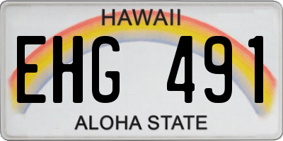 HI license plate EHG491