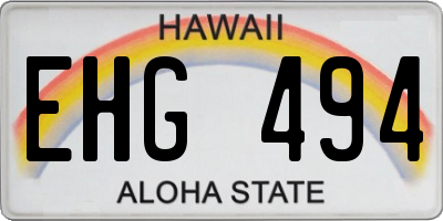 HI license plate EHG494