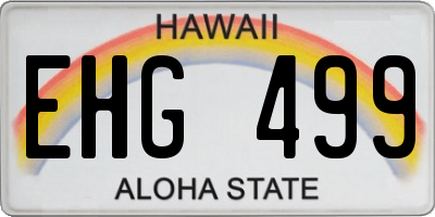 HI license plate EHG499