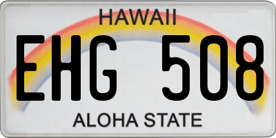 HI license plate EHG508