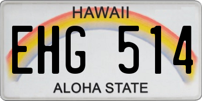 HI license plate EHG514