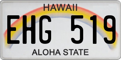 HI license plate EHG519