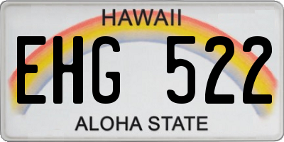 HI license plate EHG522