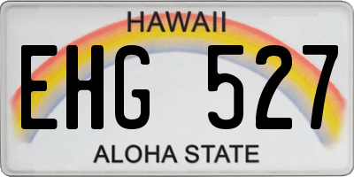 HI license plate EHG527