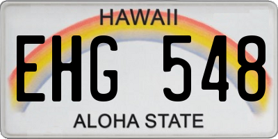 HI license plate EHG548