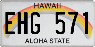 HI license plate EHG571