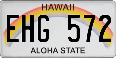 HI license plate EHG572