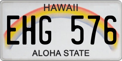 HI license plate EHG576