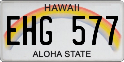 HI license plate EHG577