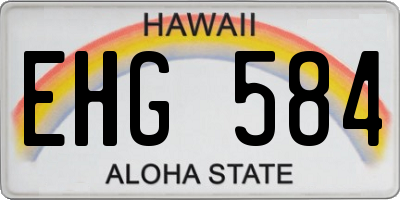 HI license plate EHG584
