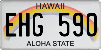 HI license plate EHG590