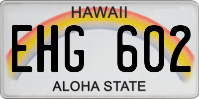 HI license plate EHG602