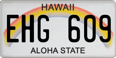 HI license plate EHG609