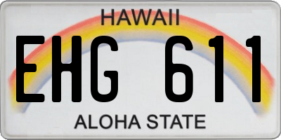 HI license plate EHG611