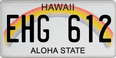 HI license plate EHG612