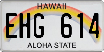 HI license plate EHG614