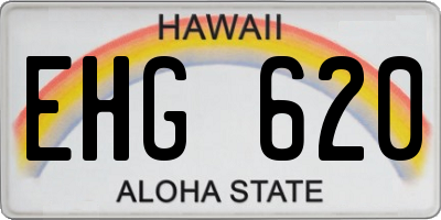 HI license plate EHG620