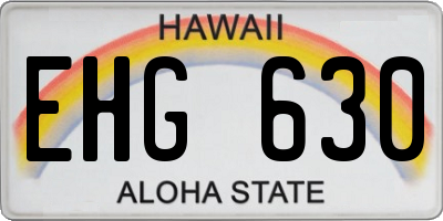 HI license plate EHG630