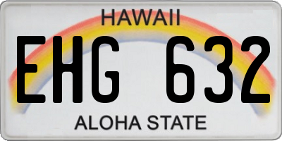 HI license plate EHG632