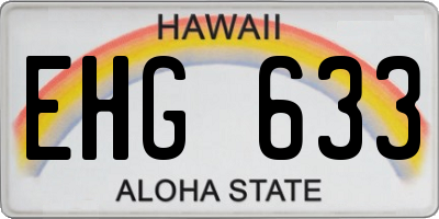HI license plate EHG633