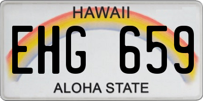 HI license plate EHG659