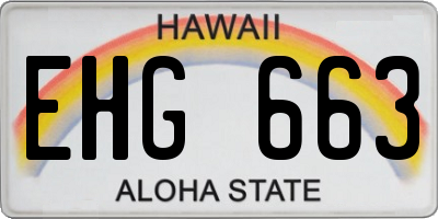 HI license plate EHG663