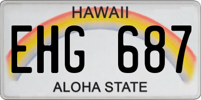 HI license plate EHG687