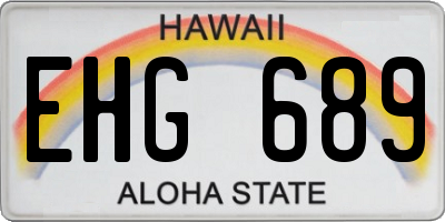 HI license plate EHG689