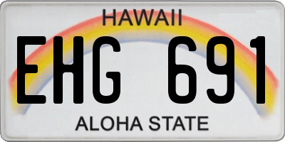 HI license plate EHG691