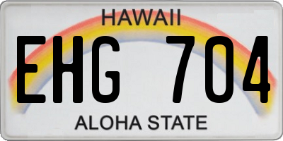 HI license plate EHG704