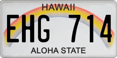 HI license plate EHG714