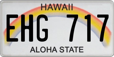 HI license plate EHG717